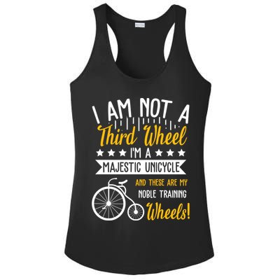 Professional Third Wheel Unicycle Dating Humor Sarcasm Gift Ladies PosiCharge Competitor Racerback Tank