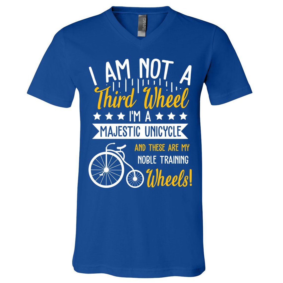 Professional Third Wheel Unicycle Dating Humor Sarcasm Gift V-Neck T-Shirt
