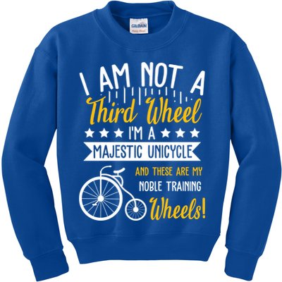 Professional Third Wheel Unicycle Dating Humor Sarcasm Gift Kids Sweatshirt