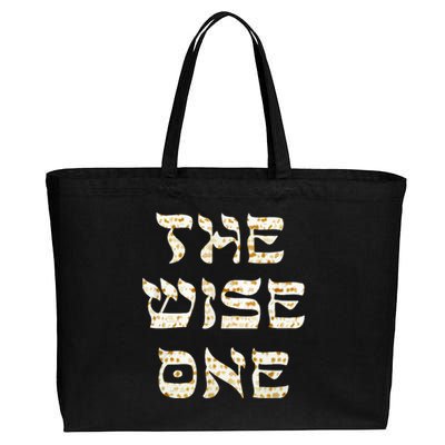 Passover The Wise One Funny Pesach Gift Cotton Canvas Jumbo Tote