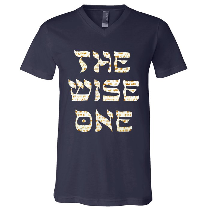 Passover The Wise One Funny Pesach Gift V-Neck T-Shirt