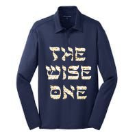 Passover The Wise One Funny Pesach Gift Silk Touch Performance Long Sleeve Polo