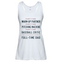 Part Time Warm Up Partner Pitching Baseball Full Time Dad Ladies Essential Flowy Tank