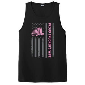 Proud TruckerS Wife American Flag Truck Driver Wife Lover Great Gift PosiCharge Competitor Tank