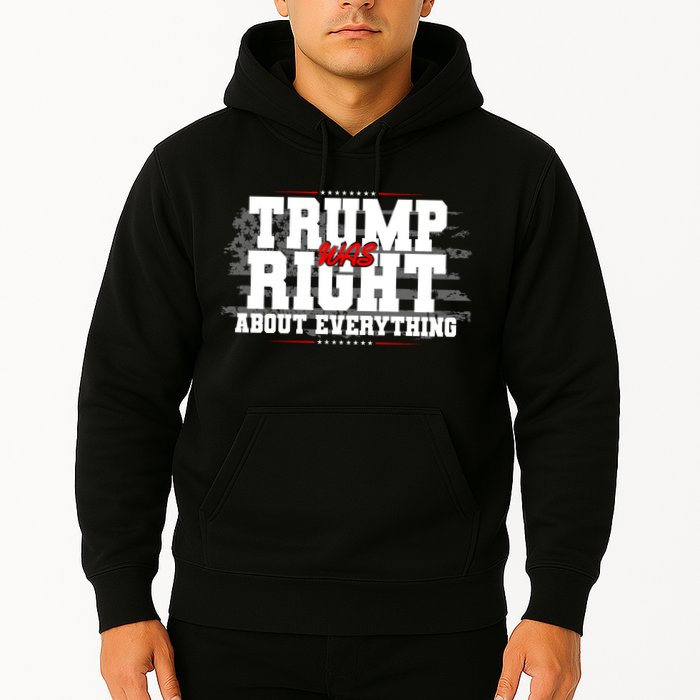 Patriotic Trump Was Right About Everything USA Flag Hoodie