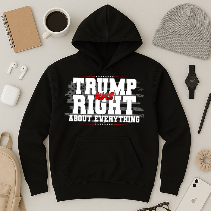 Patriotic Trump Was Right About Everything USA Flag Hoodie