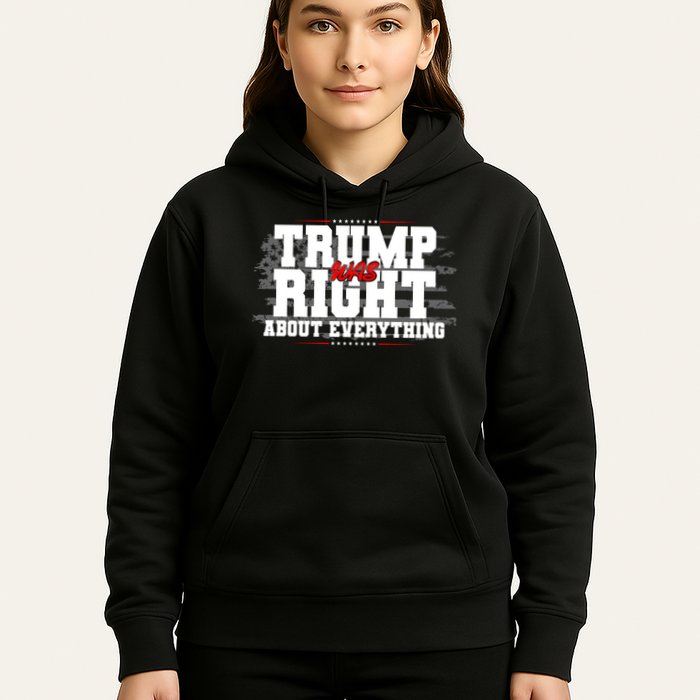 Patriotic Trump Was Right About Everything USA Flag Hoodie