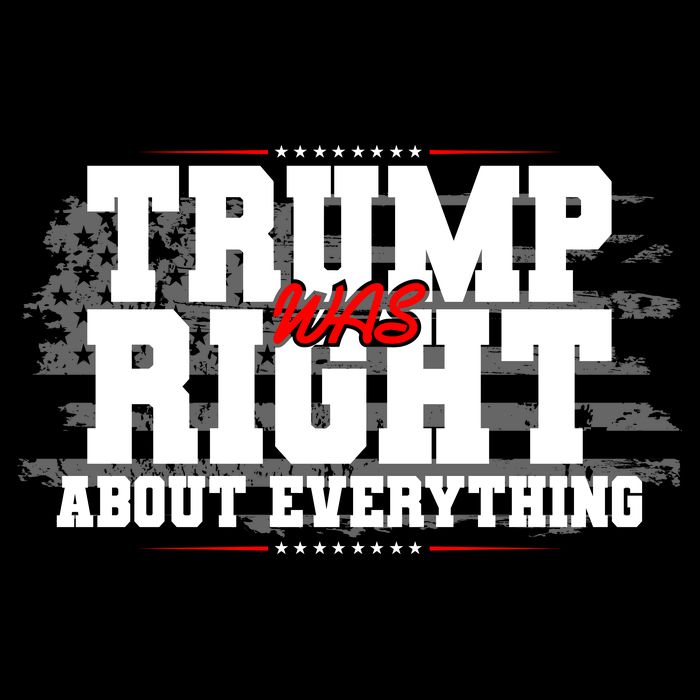 Patriotic Trump Was Right About Everything USA Flag Long Sleeve Shirt