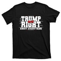 Patriotic Trump Was Right About Everything USA Flag T-Shirt