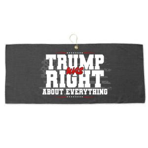 Patriotic Trump Was Right About Everything USA Flag Large Microfiber Waffle Golf Towel