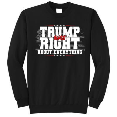 Patriotic Trump Was Right About Everything USA Flag Tall Sweatshirt