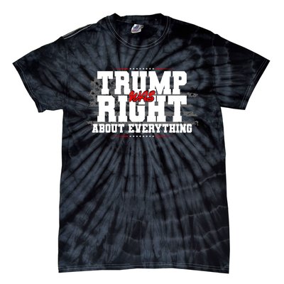 Patriotic Trump Was Right About Everything USA Flag Tie-Dye T-Shirt