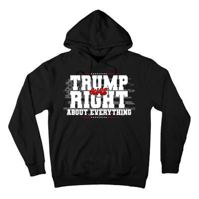 Patriotic Trump Was Right About Everything USA Flag Tall Hoodie