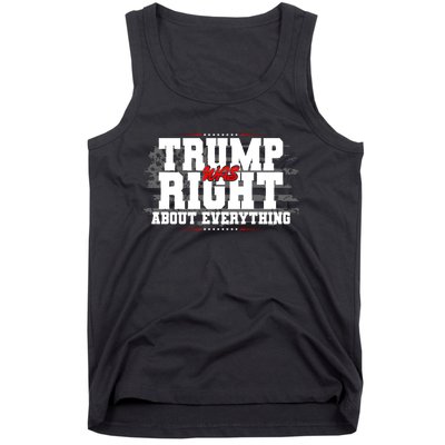 Patriotic Trump Was Right About Everything USA Flag Tank Top