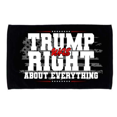 Patriotic Trump Was Right About Everything USA Flag Microfiber Hand Towel