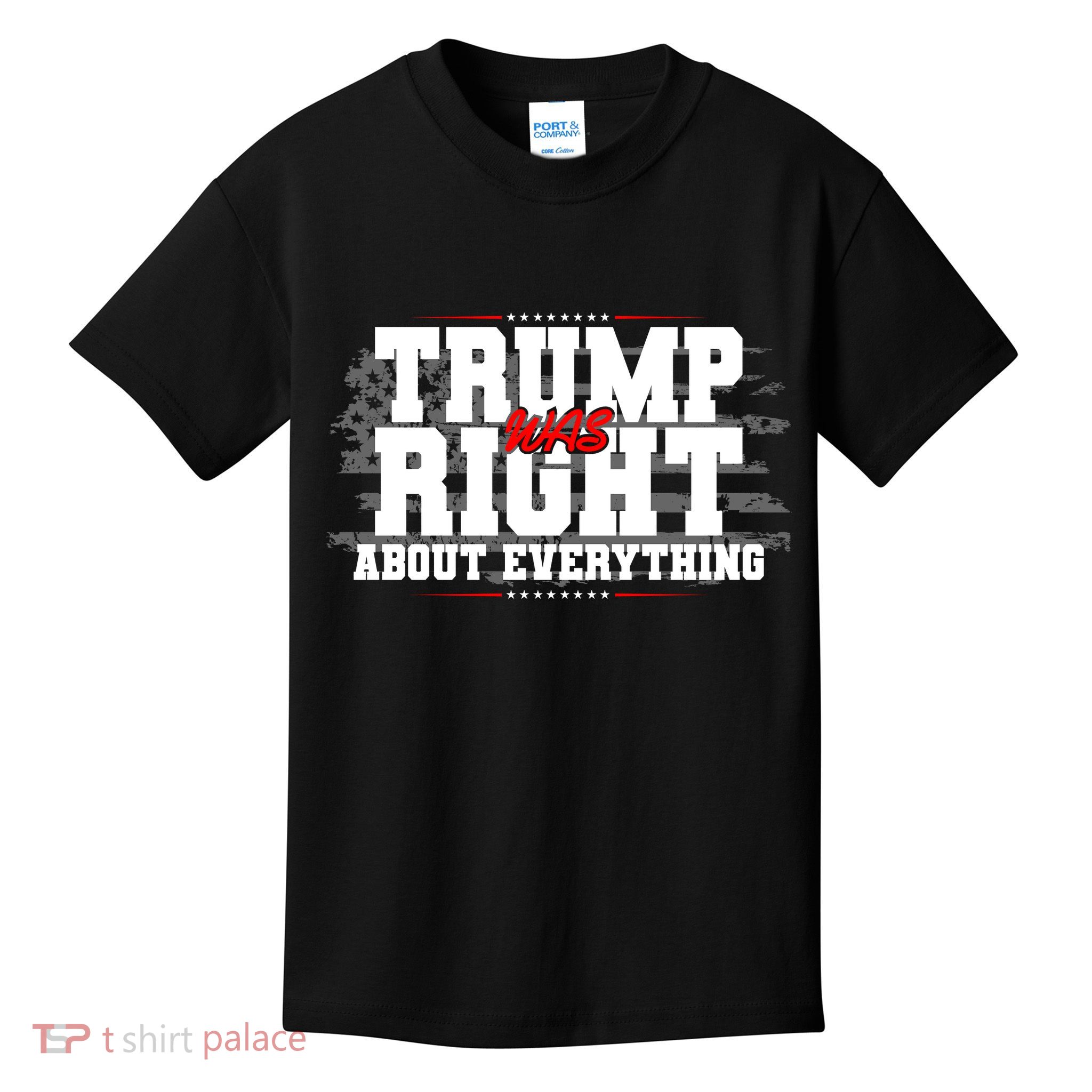Patriotic Trump Was Right About Everything USA Flag Kids T-Shirt