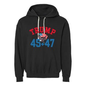 Patriotic Trump Won 45 And 47 Victory Winner Trump Wins Garment-Dyed Fleece Hoodie