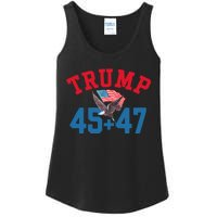 Patriotic Trump Won 45 And 47 Victory Winner Trump Wins Ladies Essential Tank