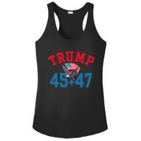 Patriotic Trump Won 45 And 47 Victory Winner Trump Wins Ladies PosiCharge Competitor Racerback Tank