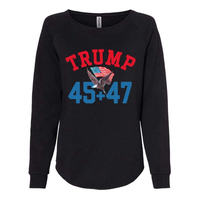 Patriotic Trump Won 45 And 47 Victory Winner Trump Wins Womens California Wash Sweatshirt