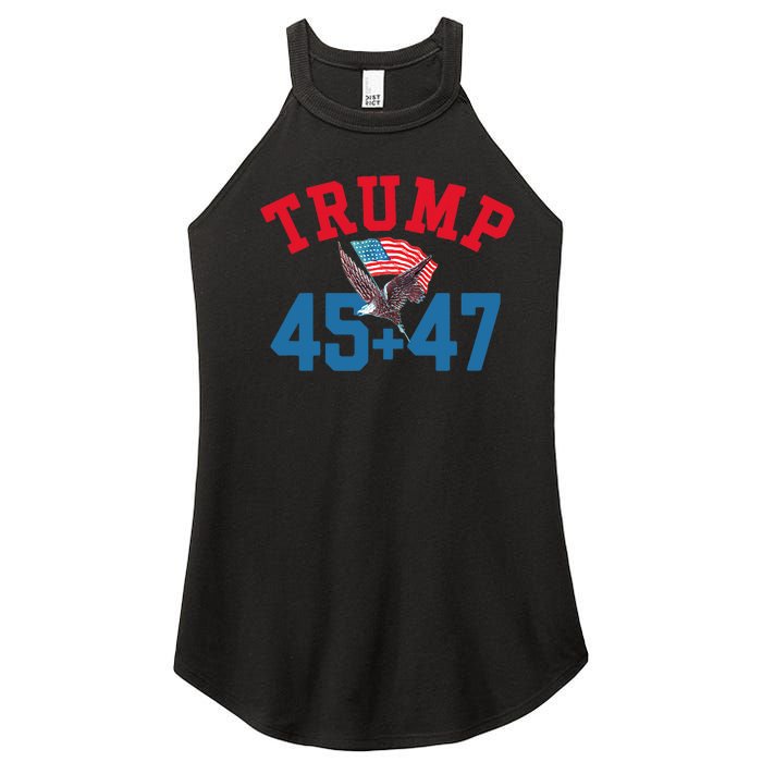 Patriotic Trump Won 45 And 47 Victory Winner Trump Wins Women's Perfect Tri Rocker Tank