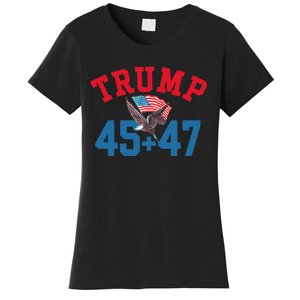 Patriotic Trump Won 45 And 47 Victory Winner Trump Wins Women's T-Shirt