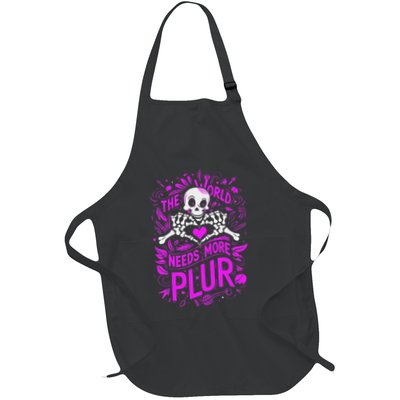 Plur The World Needs More Skeleton Heart Hands Full-Length Apron With Pockets