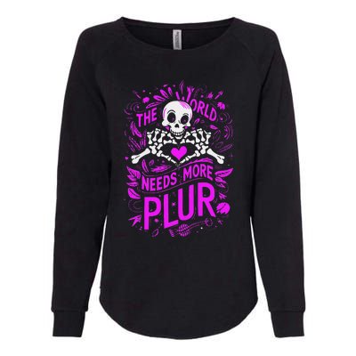 Plur The World Needs More Skeleton Heart Hands Womens California Wash Sweatshirt