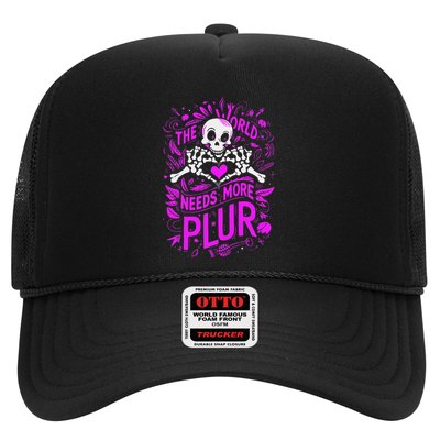 Plur The World Needs More Skeleton Heart Hands Trucker Hat