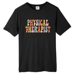 Physical Therapist Week Groovy Appreciation Day Tall Fusion ChromaSoft Performance T-Shirt