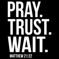 Pray Trust Wait Matthew 21:22 Scripture Christian Gift Backpack