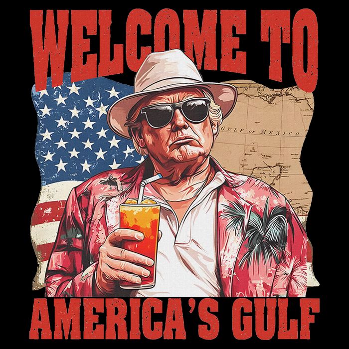 President Trump Welcome To AmericaS Gulf Mexico Drawstring Bag