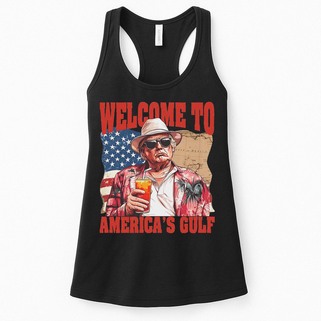 President Trump Welcome To AmericaS Gulf Mexico Womens Tank Top