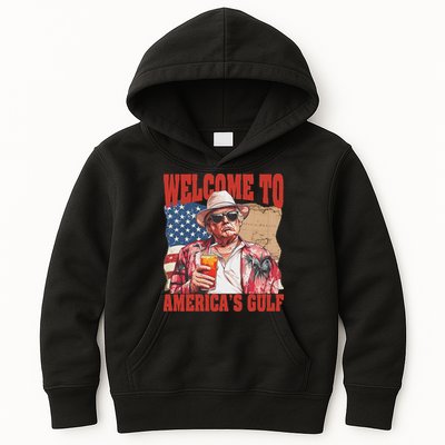 President Trump Welcome To AmericaS Gulf Mexico Kids Hoodie
