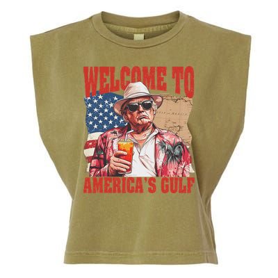 President Trump Welcome To AmericaS Gulf Mexico Garment-Dyed Women's Muscle Tee