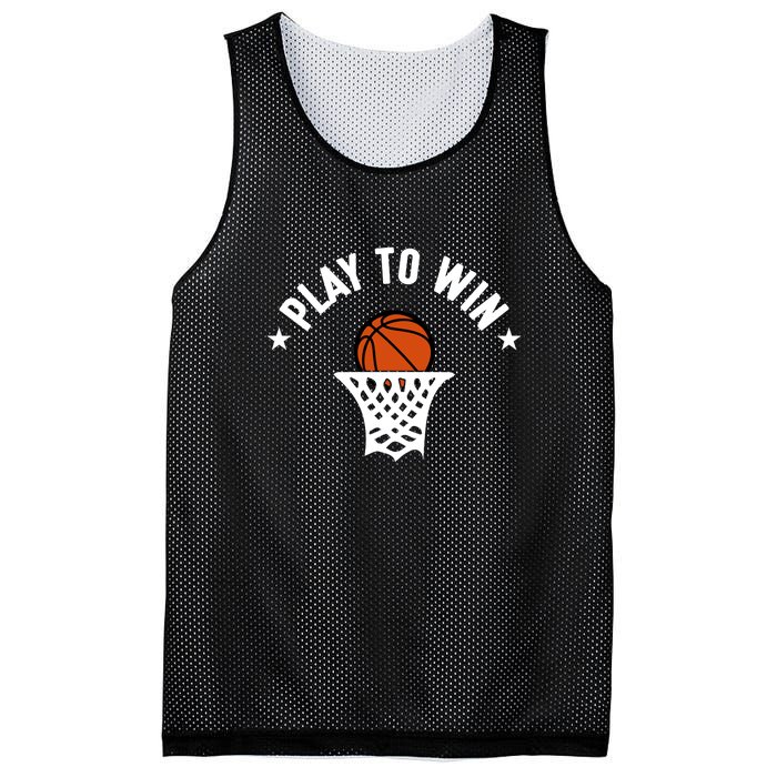 Play To Win Basketball Gift For Basketball Fan Sport Team Mesh Reversible Basketball Jersey Tank