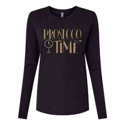 Prosecco Time Wo Parties Girl Night Out Cocktail Party Womens Cotton Relaxed Long Sleeve T-Shirt