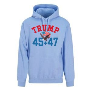 Patriotic Trump Won 45 And 47 Victory Winner Trump Wins Unisex Surf Hoodie