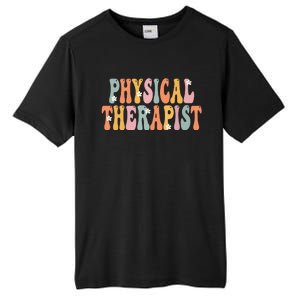 Physical Therapist Week Groovy Appreciation Day For Women Tall Fusion ChromaSoft Performance T-Shirt