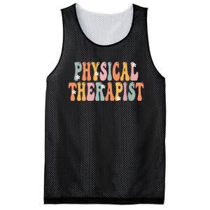 Physical Therapist Week Groovy Appreciation Day For Women Mesh Reversible Basketball Jersey Tank