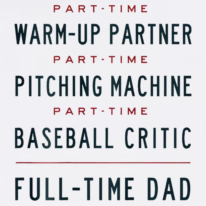 Part Time Warm Up Partner Pitching Baseball Full Time Dad Garment-Dyed Sweatshirt