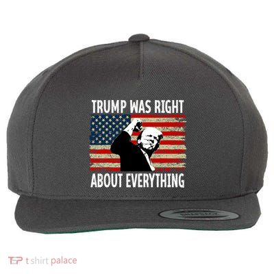 President Trump Was Right About Everything American Flag Wool Snapback Cap