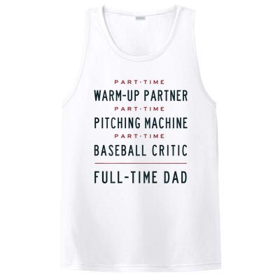 Part Time Warm Up Partner Pitching Baseball Full Time Dad PosiCharge Competitor Tank