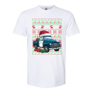 Police Truck Xmas Lights Ugly Santa Police Truck Christmas Cool Gift Softstyle CVC T-Shirt