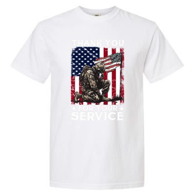 Patriotic Thank You For Your Service Veteran Memorial Day Gift Garment-Dyed Heavyweight T-Shirt