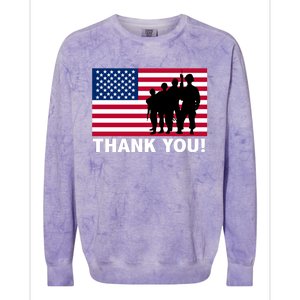 Patriotic Thank You Veterans Memorial Day Veterans Day Meaningful Gift Colorblast Crewneck Sweatshirt