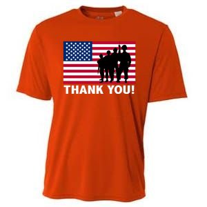 Patriotic Thank You Veterans Memorial Day Veterans Day Meaningful Gift Cooling Performance Crew T-Shirt