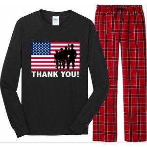 Patriotic Thank You Veterans Memorial Day Veterans Day Meaningful Gift Long Sleeve Pajama Set