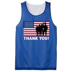 Patriotic Thank You Veterans Memorial Day Veterans Day Meaningful Gift Mesh Reversible Basketball Jersey Tank