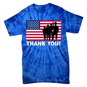 Patriotic Thank You Veterans Memorial Day Veterans Day Meaningful Gift Tie-Dye T-Shirt